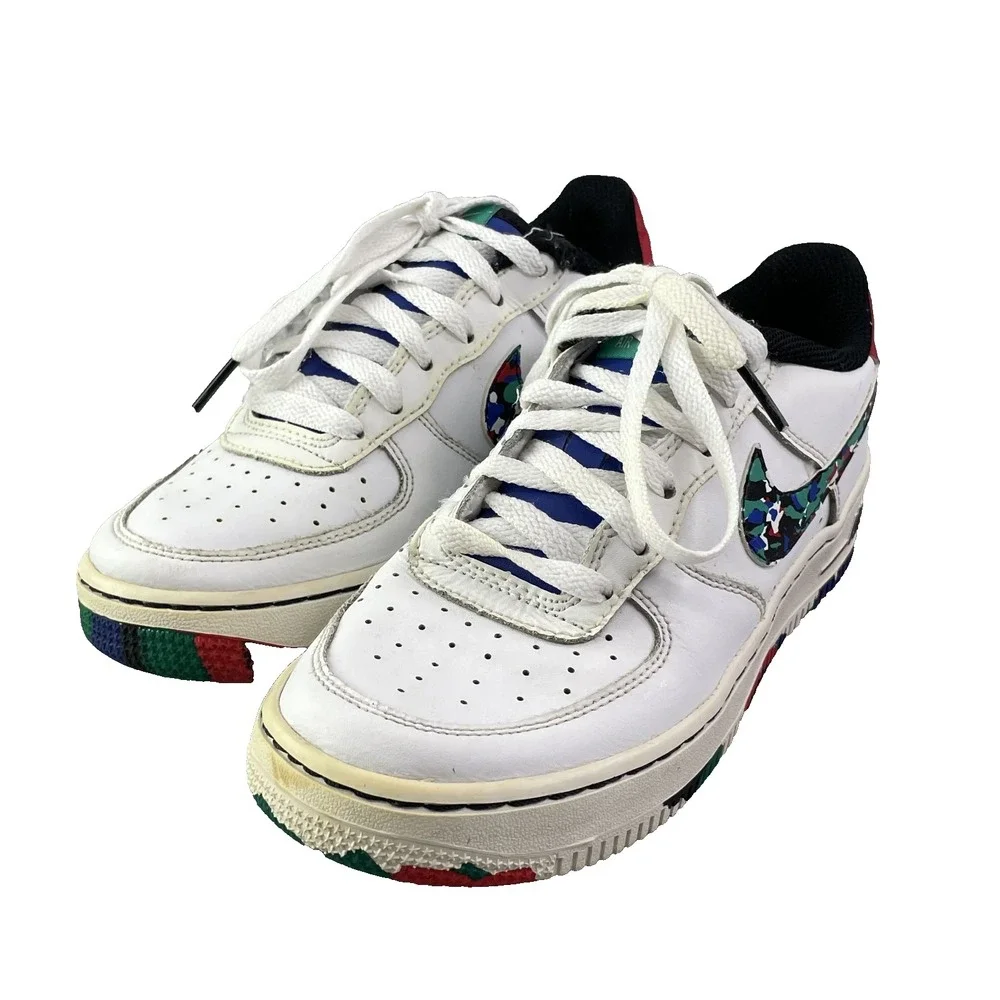 Nike Air Force 1 Crayon Youth 4.5 White Leather Sportswear Basketball Retro